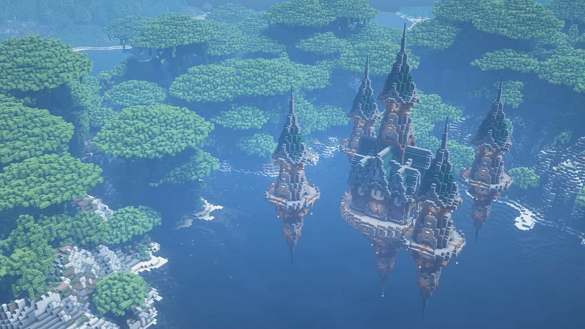 This build will take time but is purely unique compared to many medieval builds (Image via Twin Saw/YouTube)