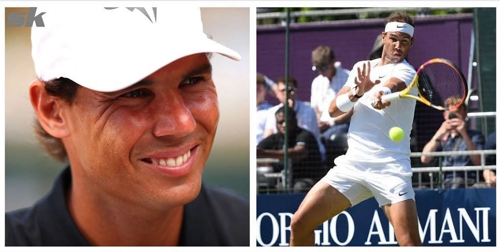 Rafael Nadal shares his thoughts after playing a warm-up match at the Hurlingham Classic