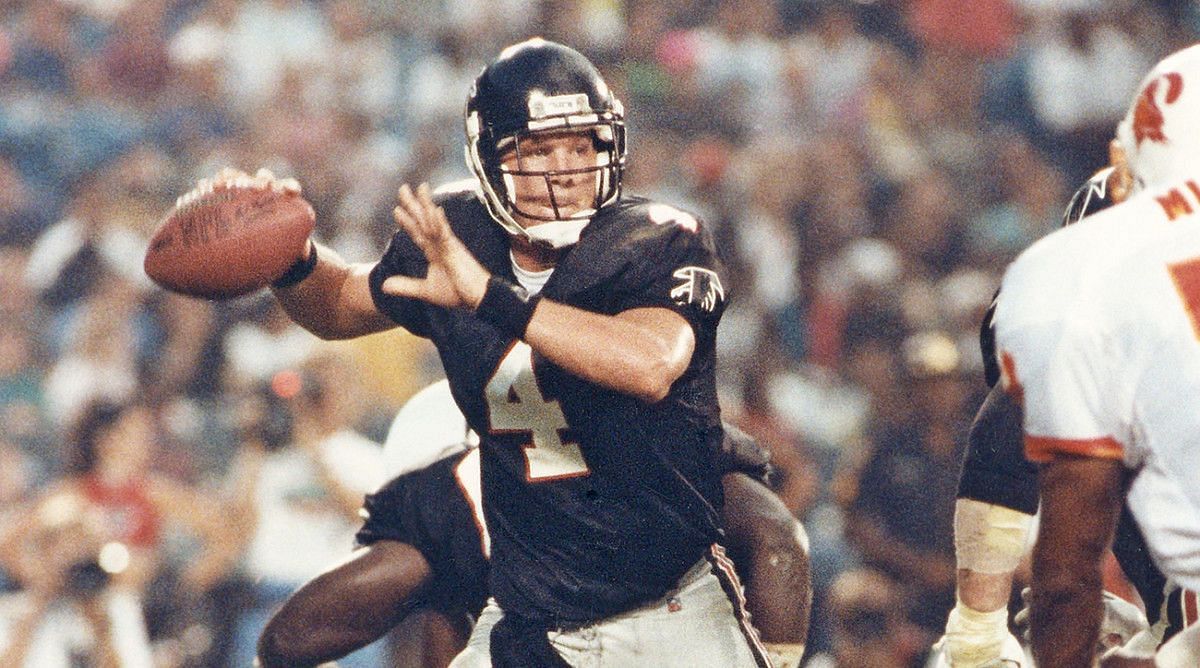 Brett Favre with the Atlanta Falcons