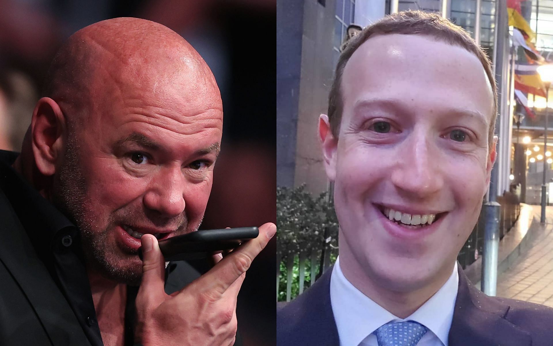 Dana White (L) and Mark Zuckerberg (R) (via @zuck on Instagram)