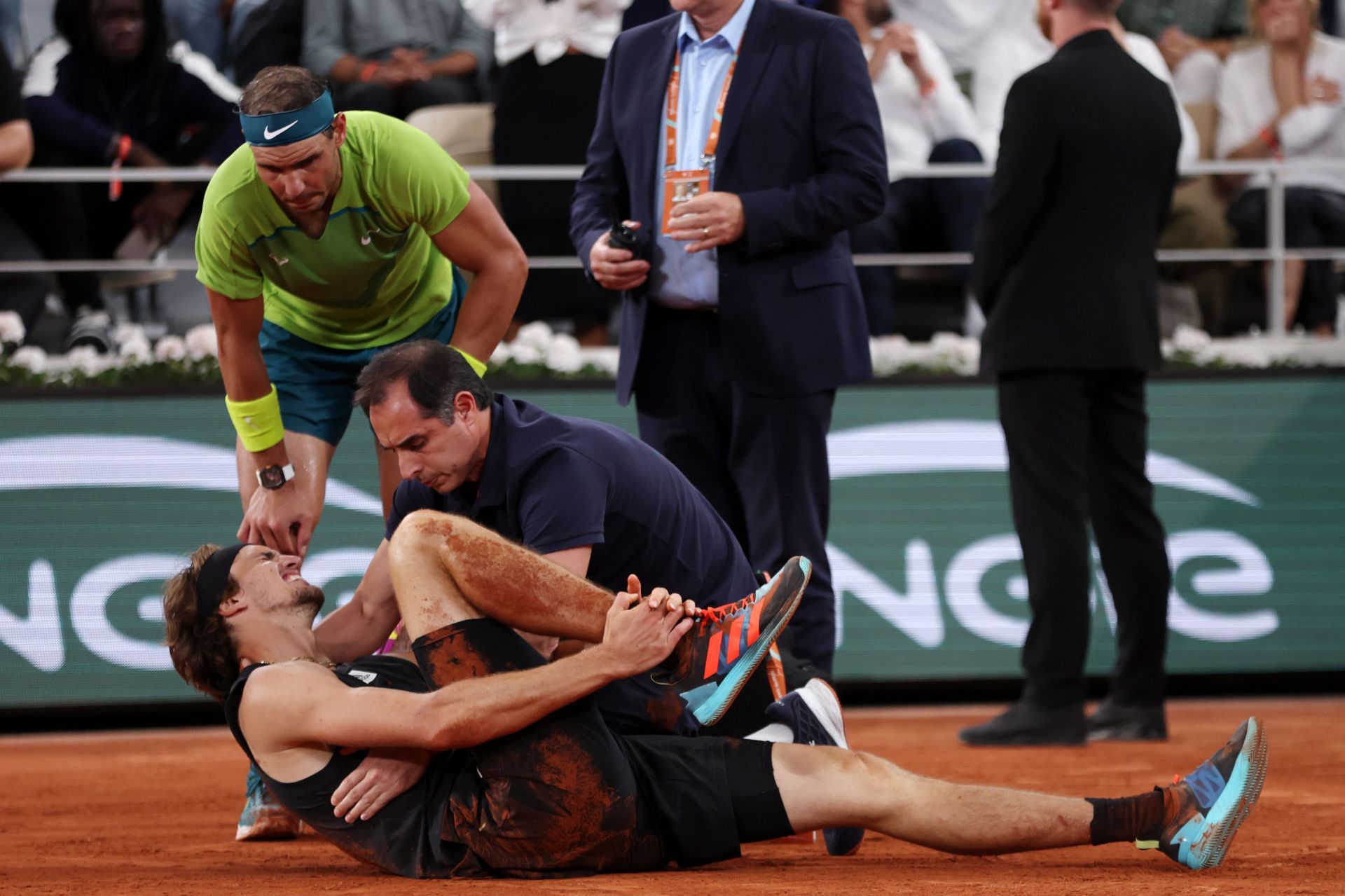 2022 French Open - Day Thirteen Zverev injury