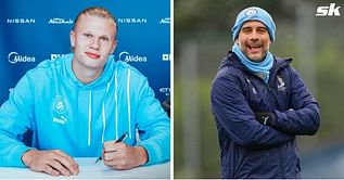“Right place to fulfil my ambitions” - Haaland says Guardiola is one of the greatest managers of all time after Manchester City unveiling
