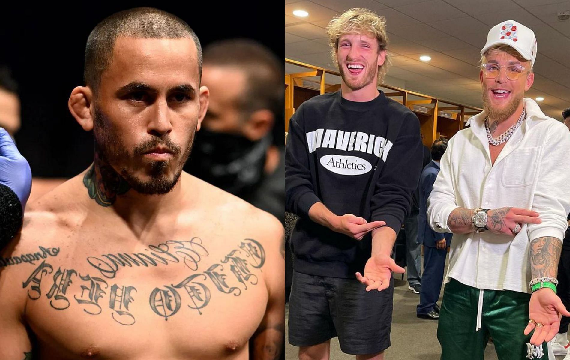 Marlon Vera (left), Logan Paul (center) &amp; Jake Paul (right) [Image Credits- @jakepaul on Instagram]