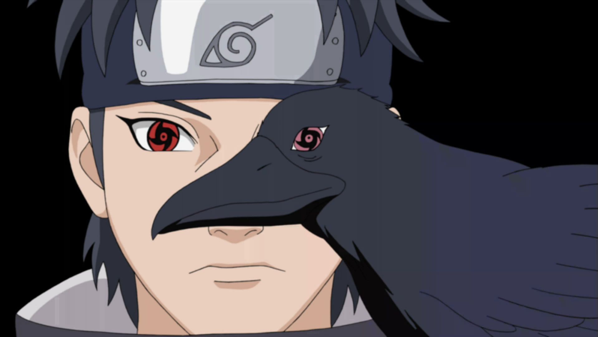 Shisui&#039;s left eye implanted in a crow (Image credits: Masashi Kishimoto/ Studio Pierrot/ Viz Media/Naruto)