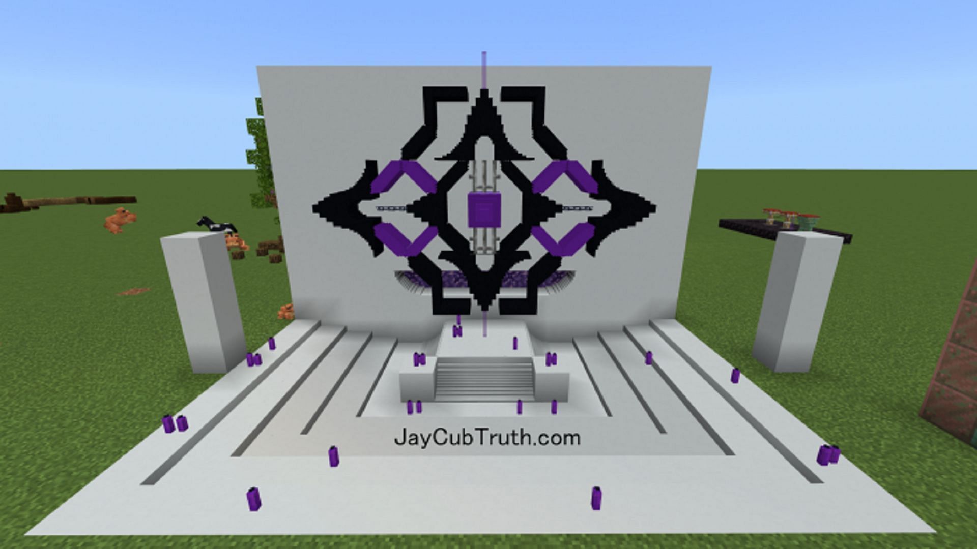 A decorative structure created by the Blockz+ developer (Image via JayCubTruth)