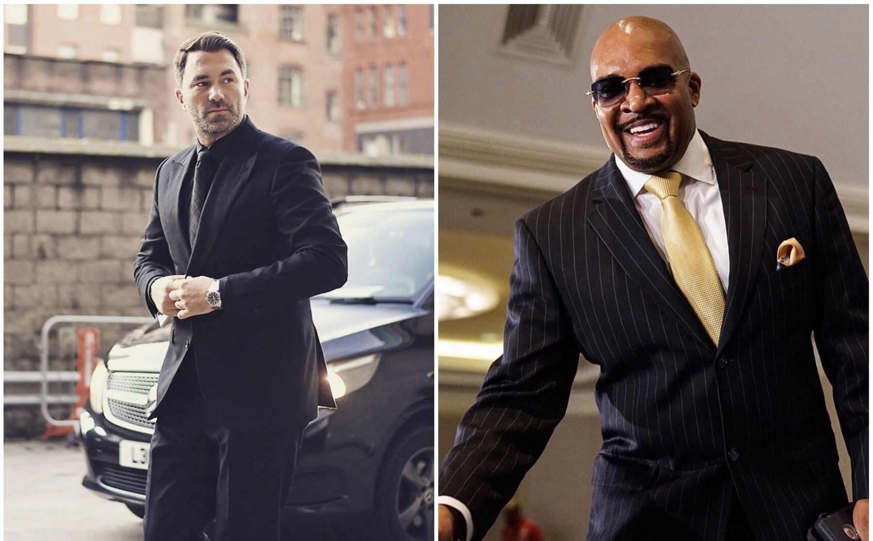 Eddie Hearn (left), Leonard Ellerbe (right) [Images via @eddiehearn &amp; @leonardellerbe on Instagram]