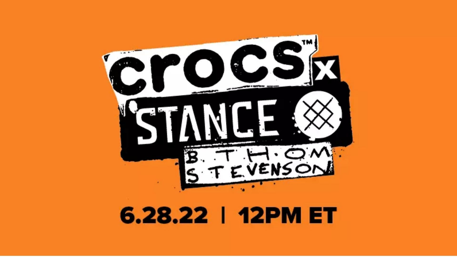 2-piece Crocs x Stance x B. Thom Stevenson collection launch date (Image via Crocs)