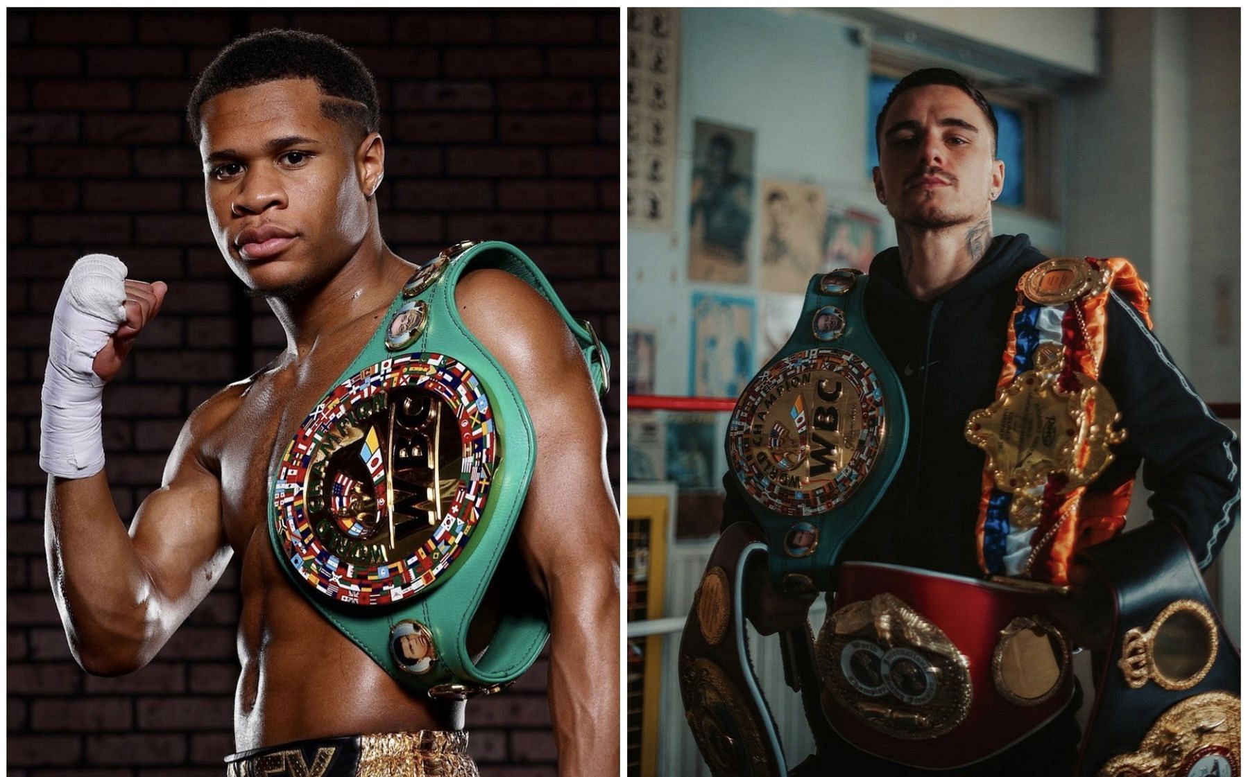 Devin Haney (left), George Kambosos Jr. (right) - Images via @realdevinhaney, @georgekambososjr on Instagram