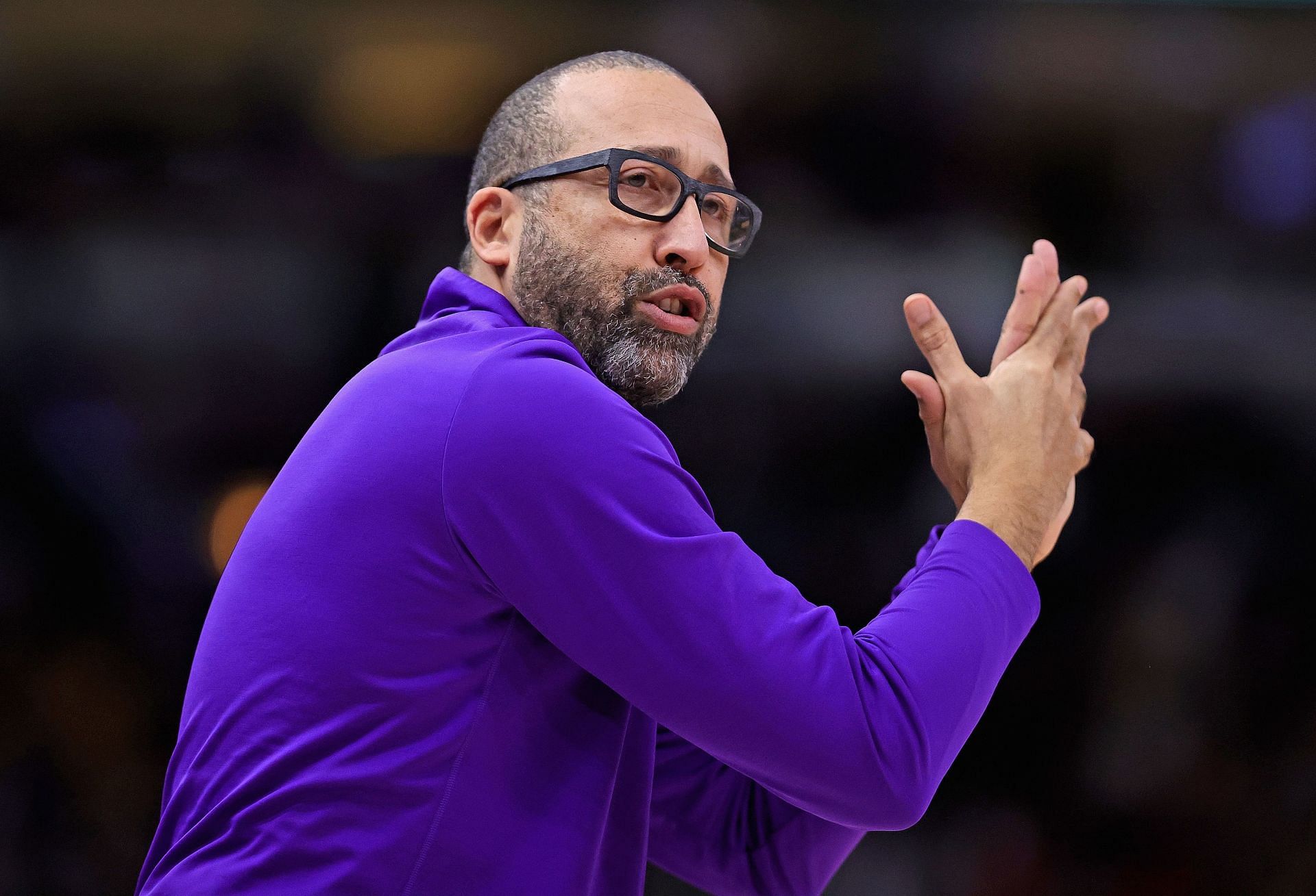 Assistant coach David Fizdale of the LA Lakers during the 2021-22 NBA season