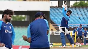 [Watch] Rahul Dravid works hard on Rishabh Pant's batting in India's training session ahead of 4th T20I vs SA