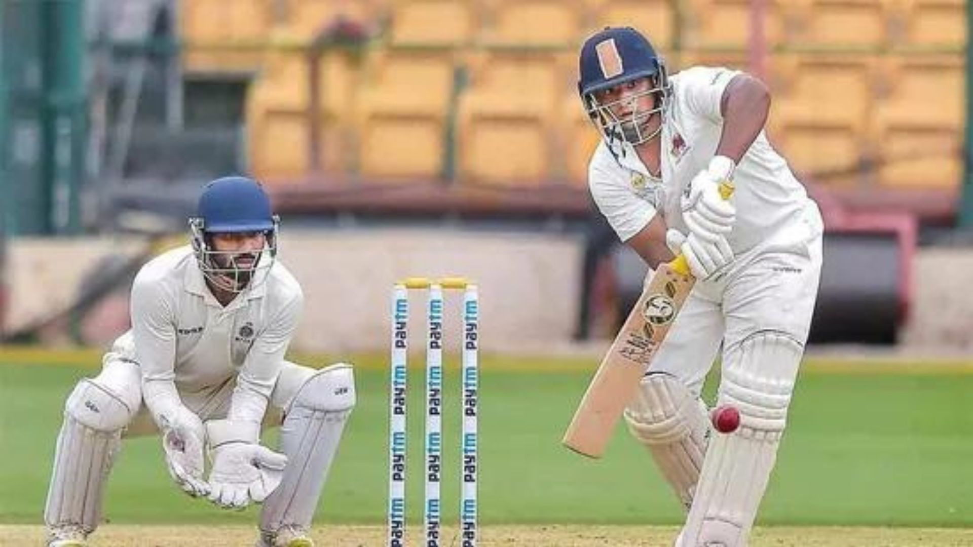 Sarfaraz Khan in action in the ongoing Ranji Trophy final. (P.C.:BCCI)