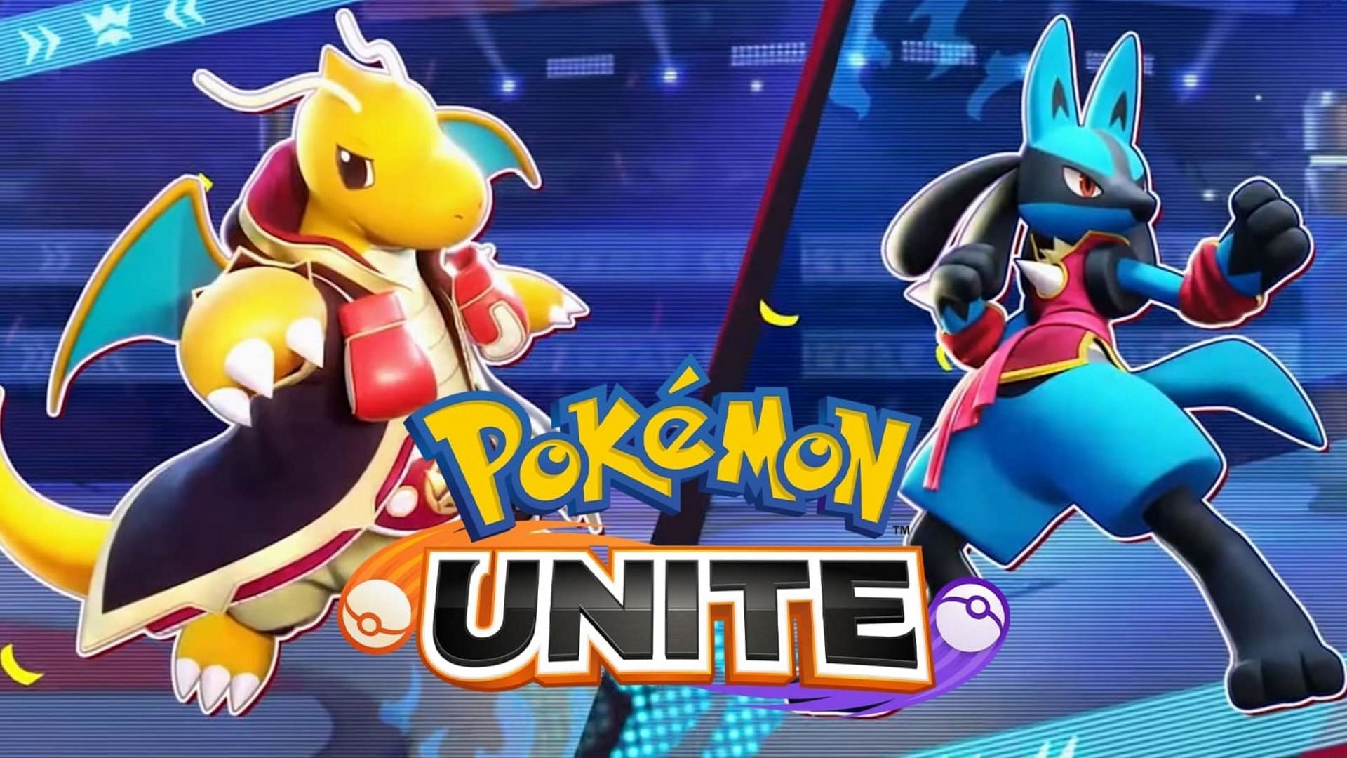 Dragonite and Lucario in Pokemon Unite (Image via Tencent/The Pokemon Company)