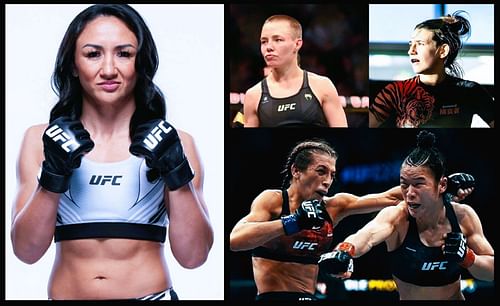 5 fights to make at 115 pounds [Images via @carlaesparza1, @rosenamajunas @marinarodriguezmma and @joannajedrzejczyk on Instagram]