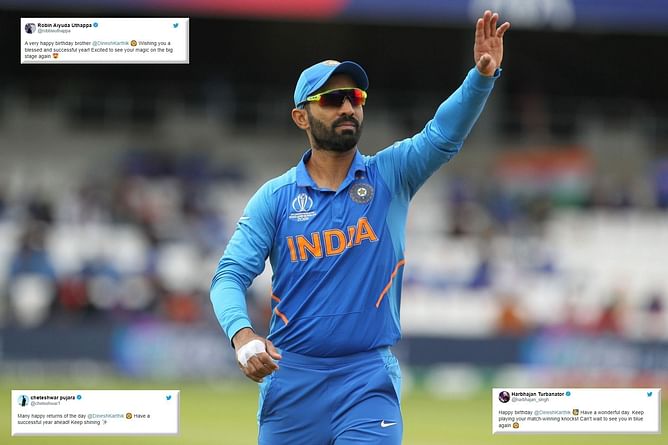 "Finisher Supreme": Twitterati wish Dinesh Karthik as Indian keeper-batter turns 37