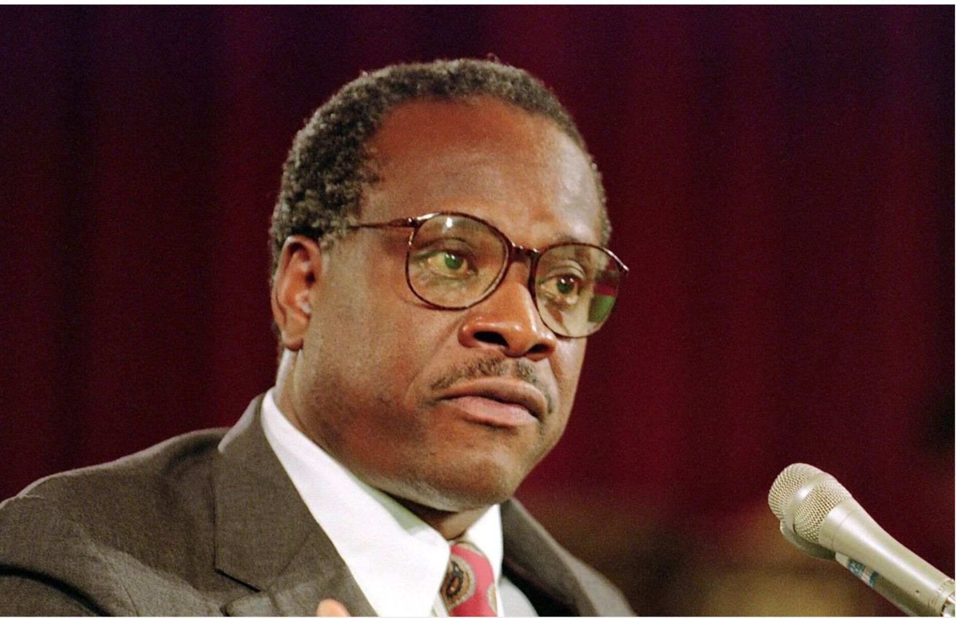 Supreme Court Justice Clarence Thomas came under fire for his concurring opinion on Roe v. Wade overturn (Image via Getty Images)