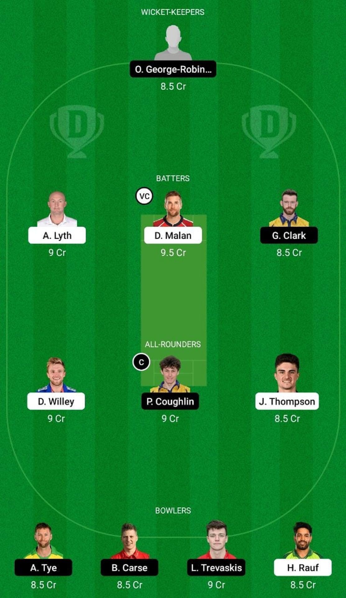 YOR vs DUR Dream11 Fantasy Suggestion #1