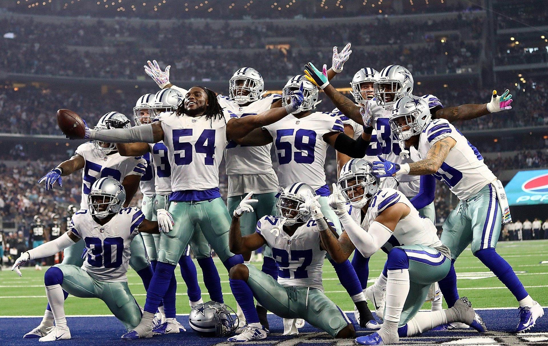The Dallas Cowboys in action at AT&amp;T Stadium