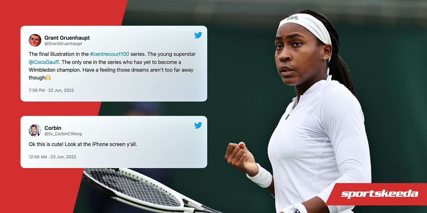 Fans show admiration for Coco Gauff.