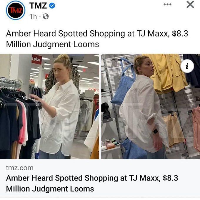 Pictures of Amber Heard shopping at TJ Maxx in the Hamptons spark backlash