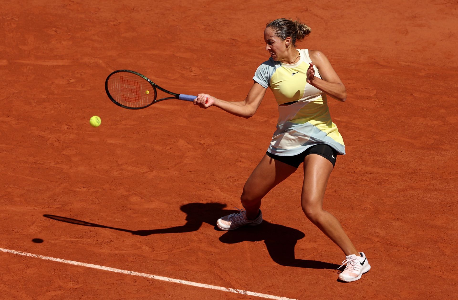 Madison Keys in action at the French Open