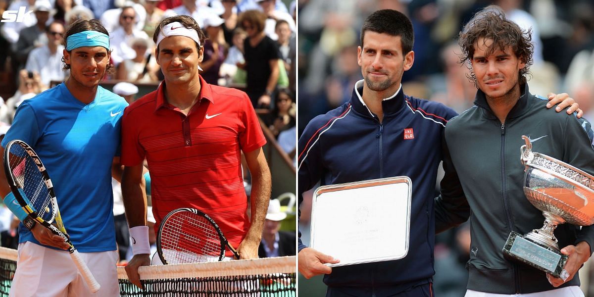 From L-R: Rafael Nadal, Roger Federer and Novak Djokovic.