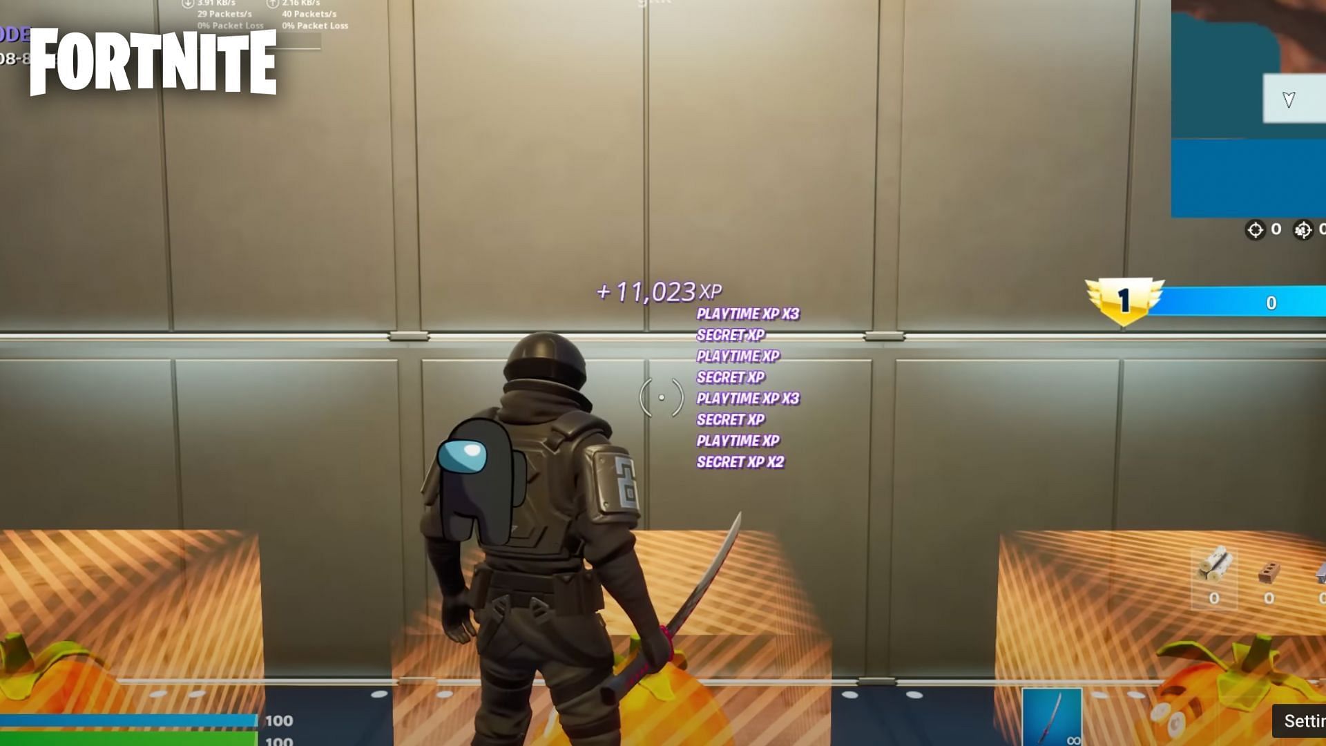 Unlimited XP glitch in Fortnite Chapter 3 Season 3 (Image via GKI/YouTube)