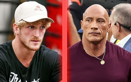 Logan Paul (left), Dwayne 'The Rock' Johnson (right)