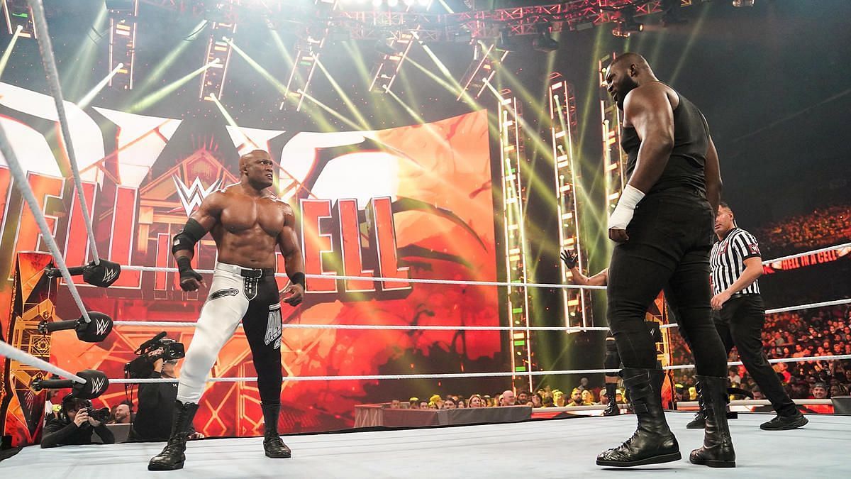 Bobby Lashley faced Omos and MVP in a Handicap Match