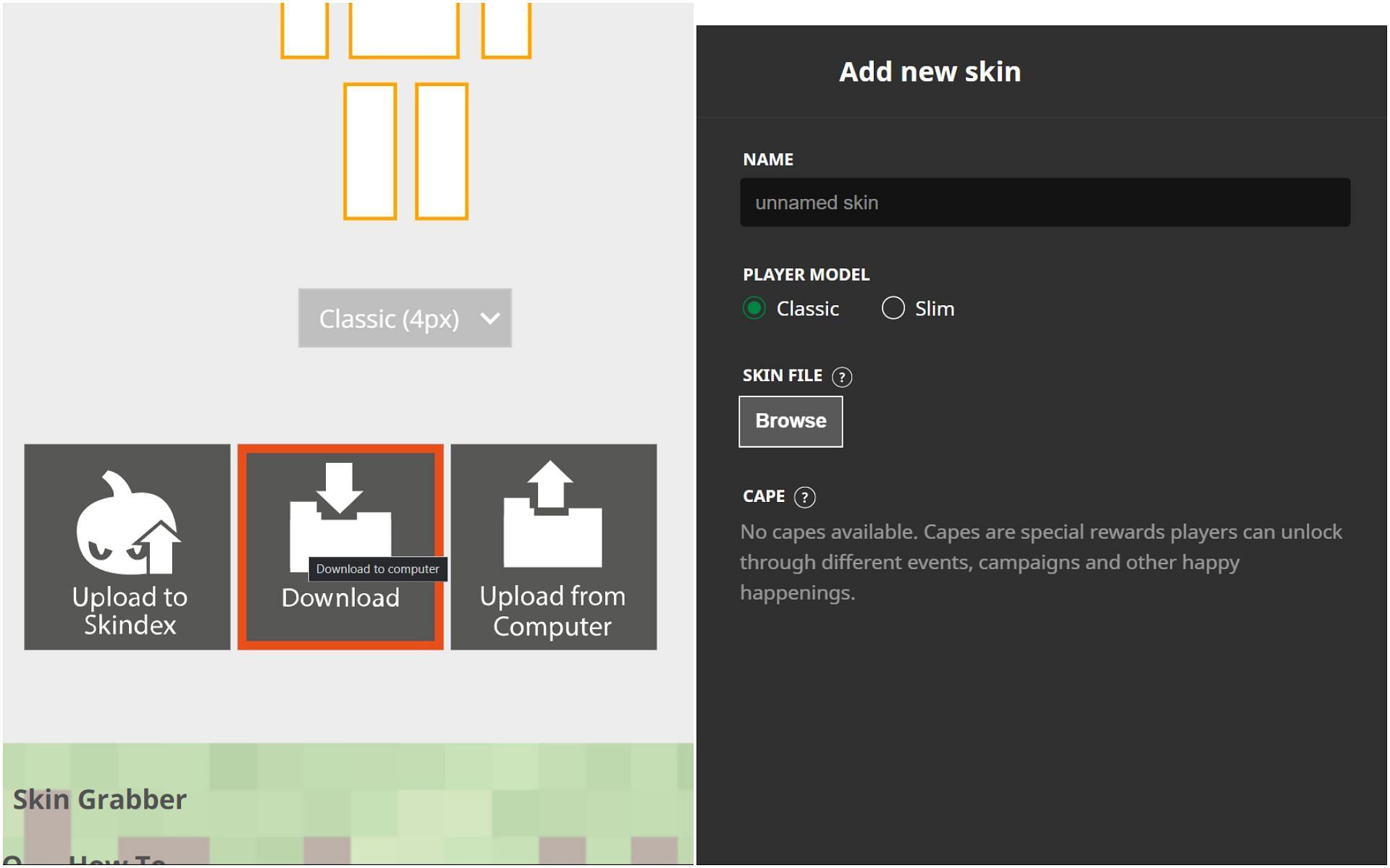Downloading and installing the skin for Minecraft 1.19 is extremely easy (Image via Sportskeeda)