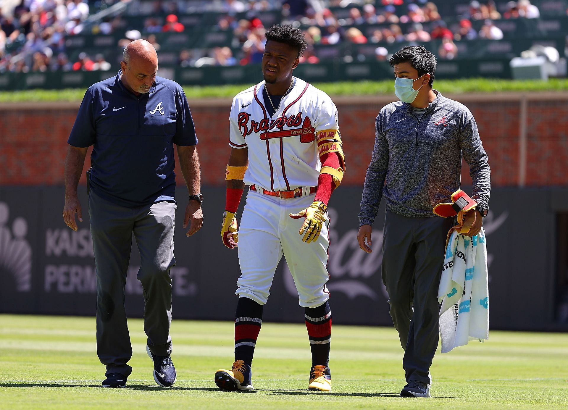 Ronald Acuna Jr. once again finds himself on the sidelines.