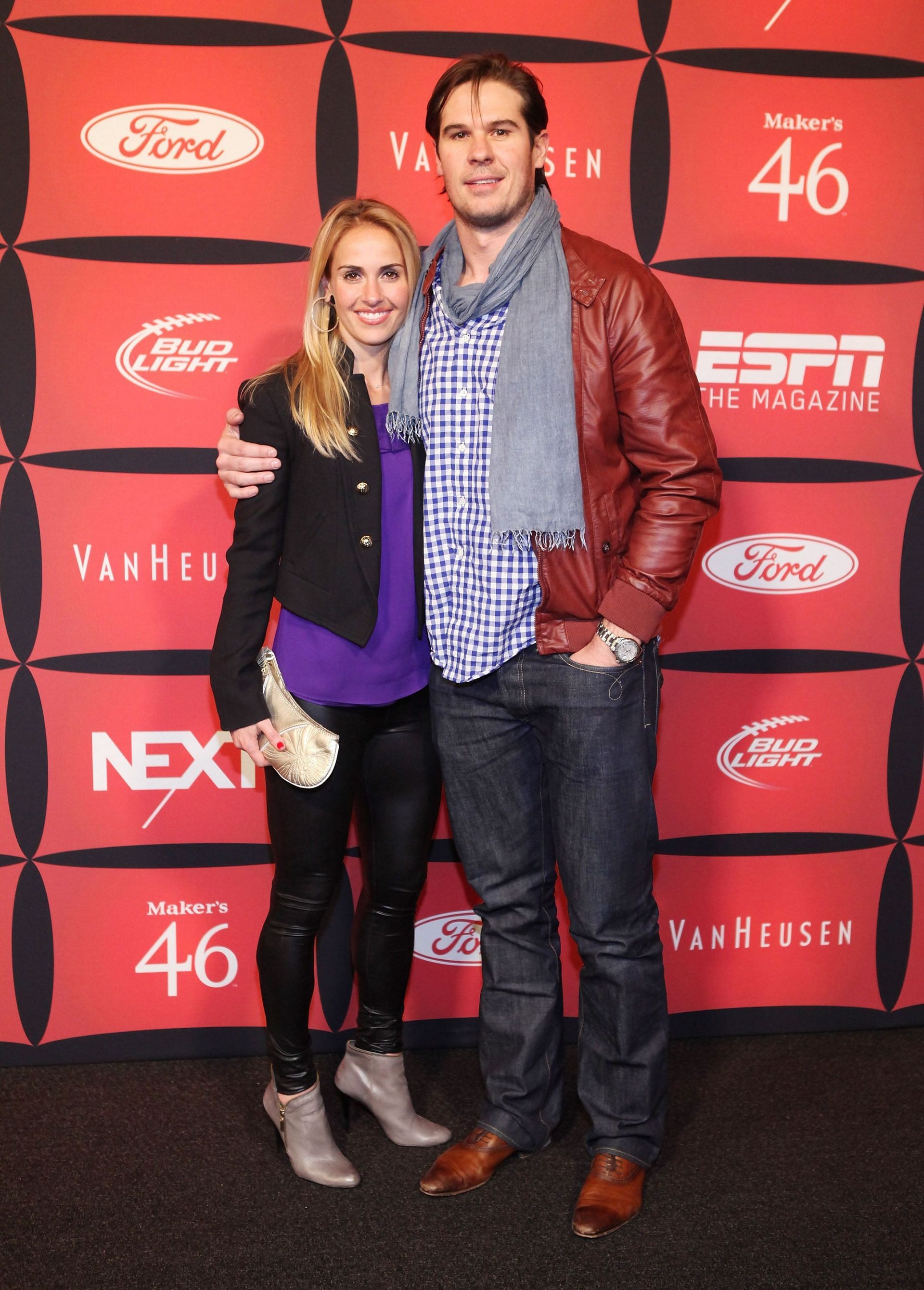 Soccer star Heather Mitts and quarterback AJ Feeley