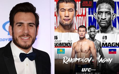 Kenny Florian (left), Shavkat Rakhmonov vs. Neil Magny (right) [Image courtesy of @shavkatrakhmonov94 on Instagram]