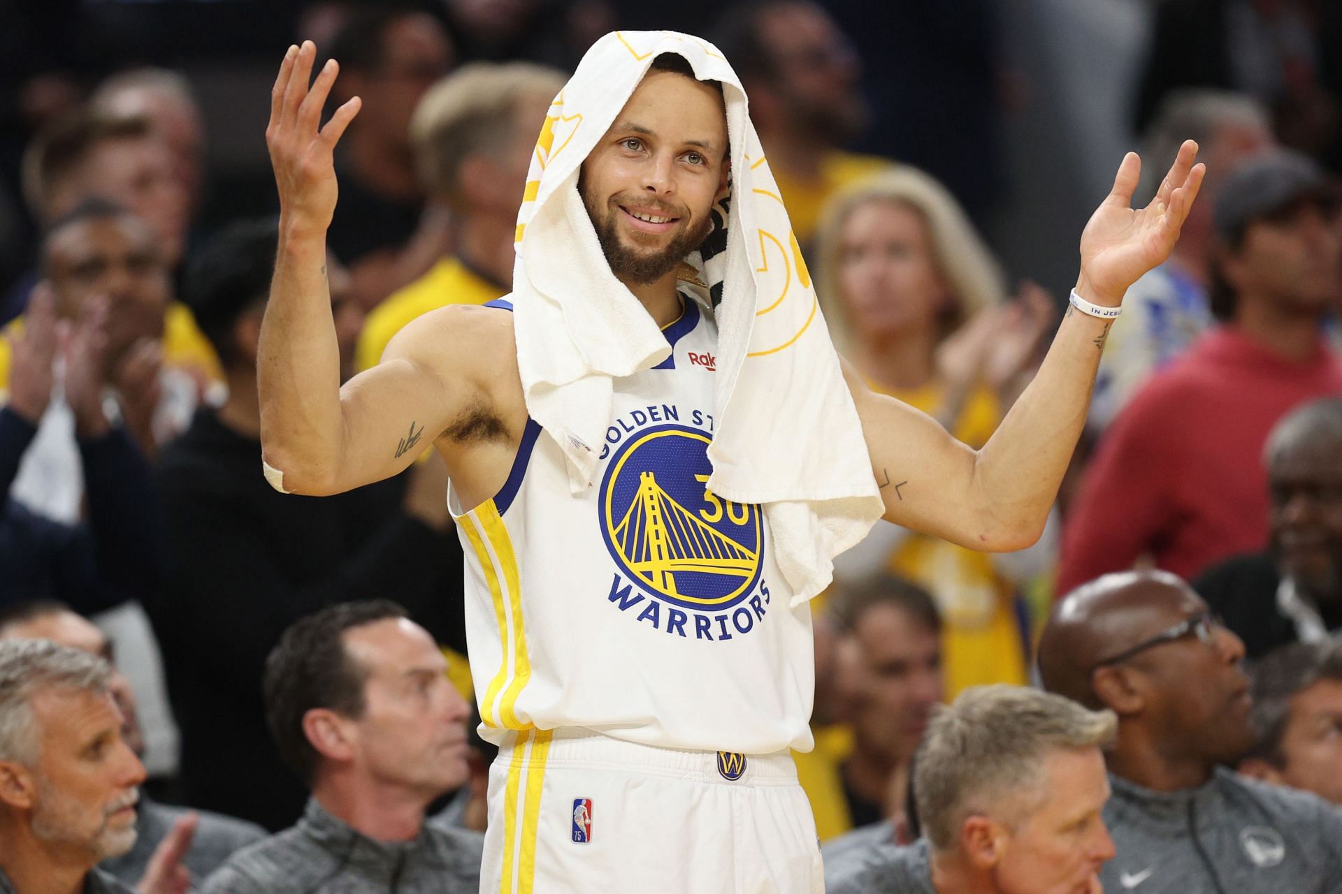 Steph Curry of the Golden State Warriors during Game 5 of the 2022 NBA Finals