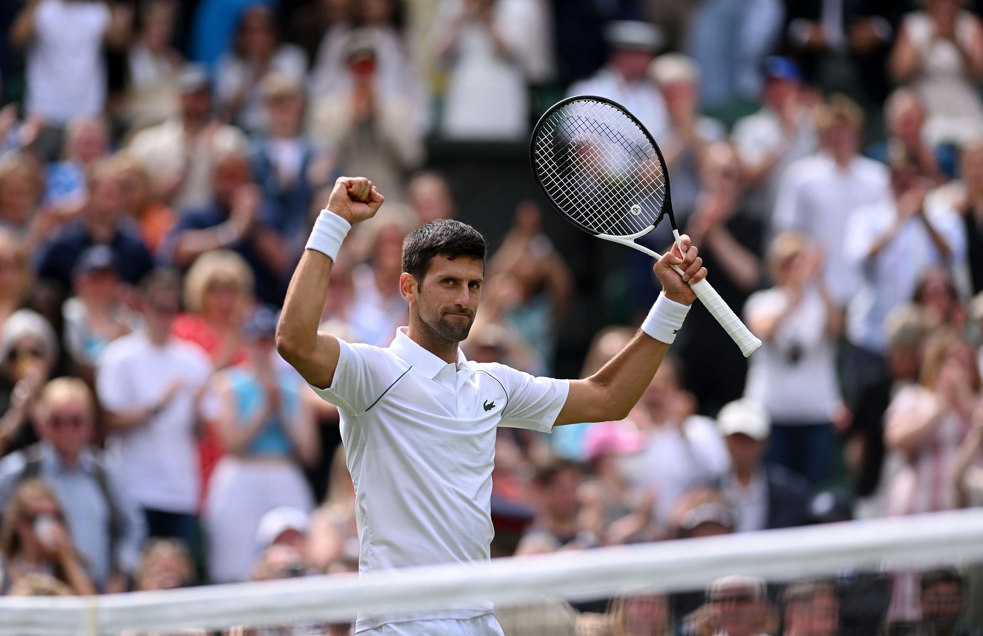 Novak Djokovic at the 2022 Wimbledon.