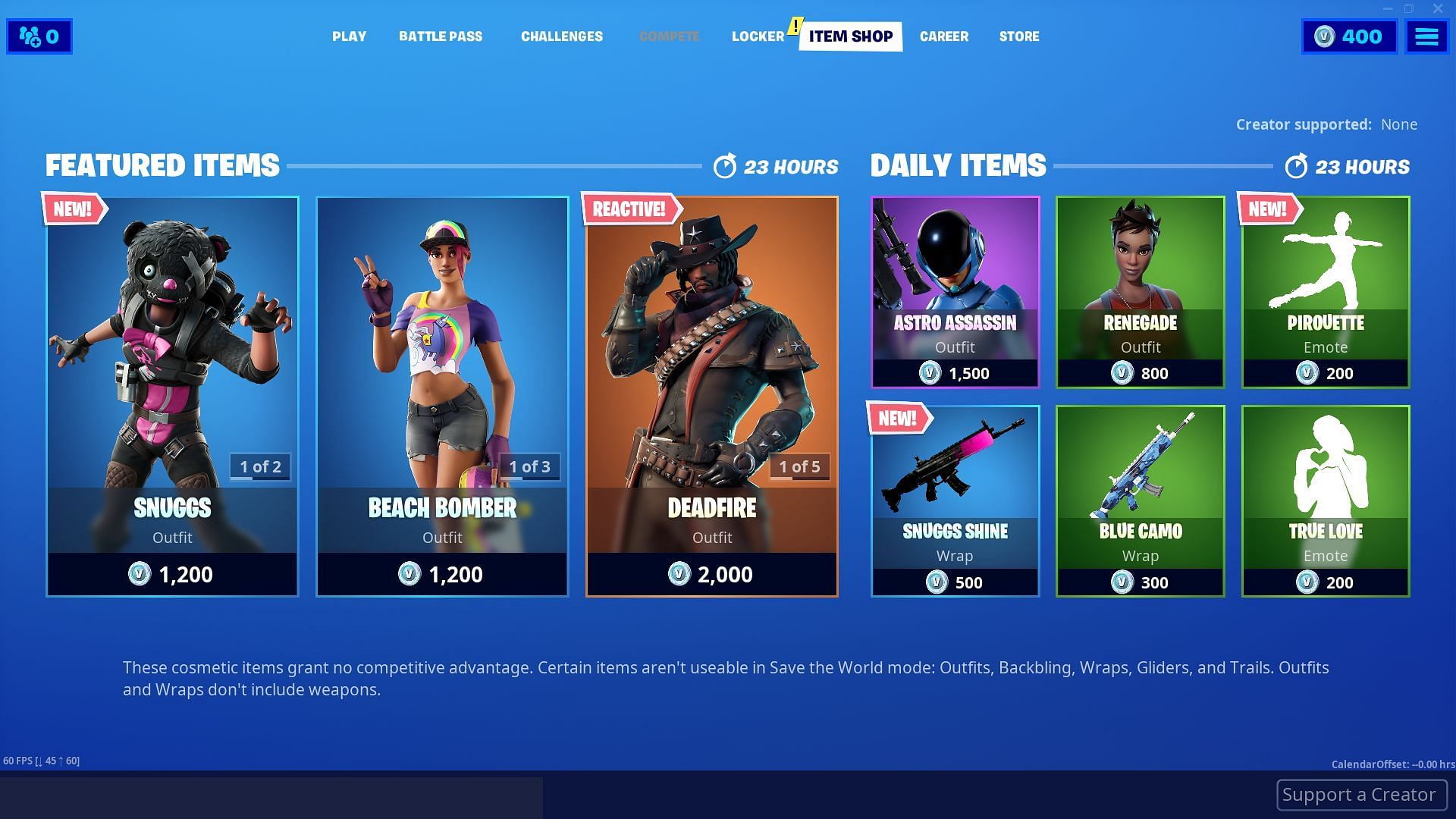 Fortnite stores new arrivals