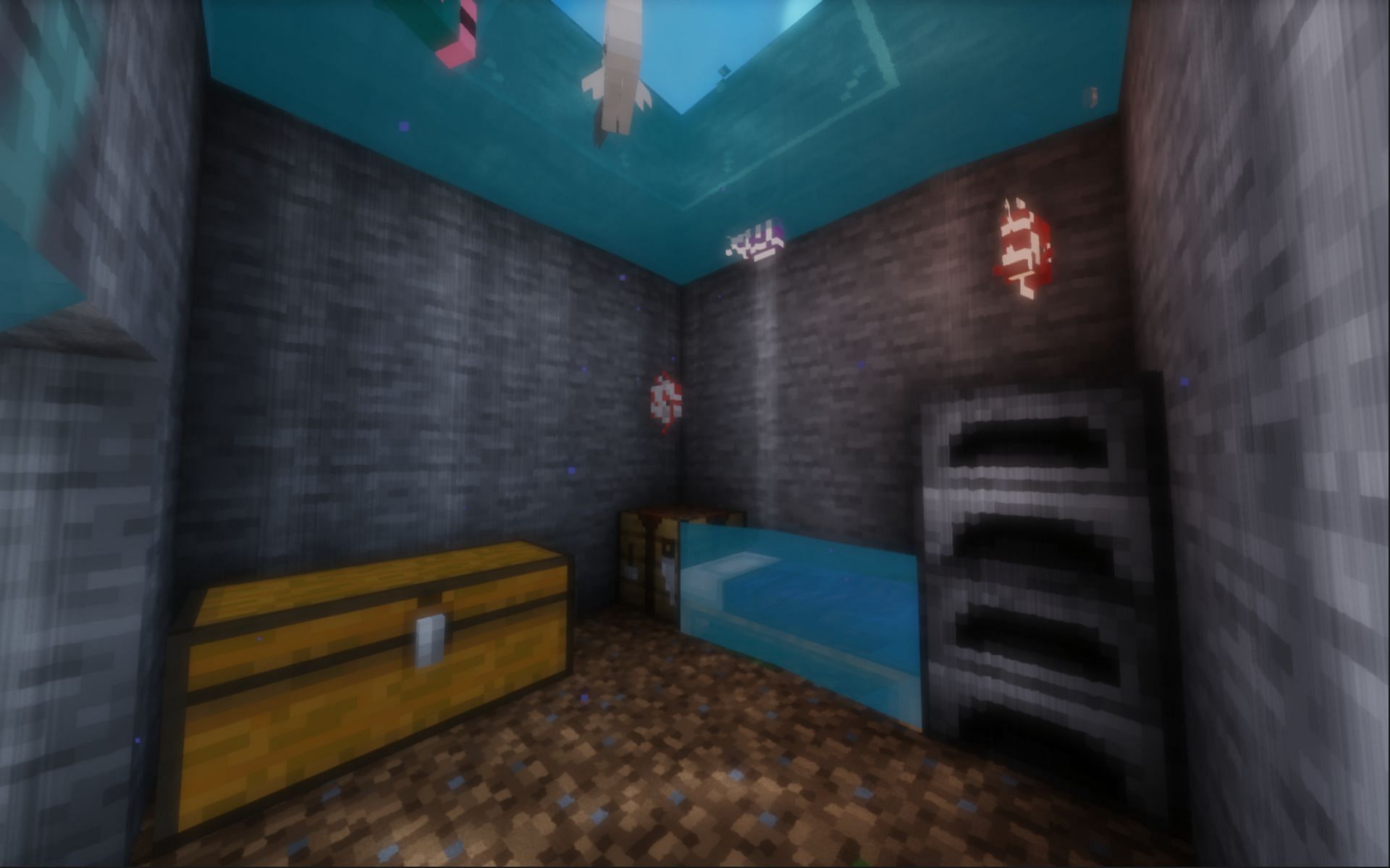 A house submerged in water (Image via Minecraft)