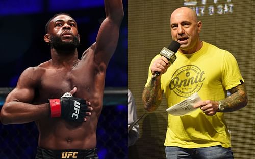 Aljamain Sterling (left) and Joe Rogan (right) (Images via Getty)