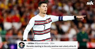 "Ronaldo starting is the only positive" "Santos out" - Portugal fans react angrily as 2 players are named in the starting XI against Switzerland