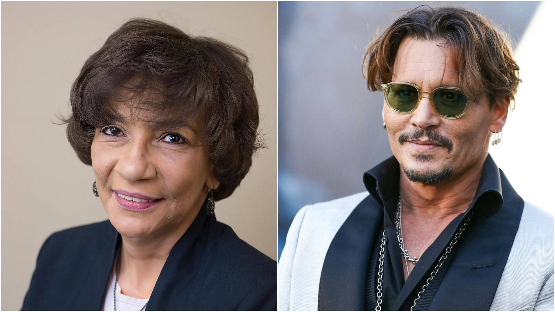 Ruth Glenn and Johnny Depp (Image via NCADV and Rich Fury/Getty Images)