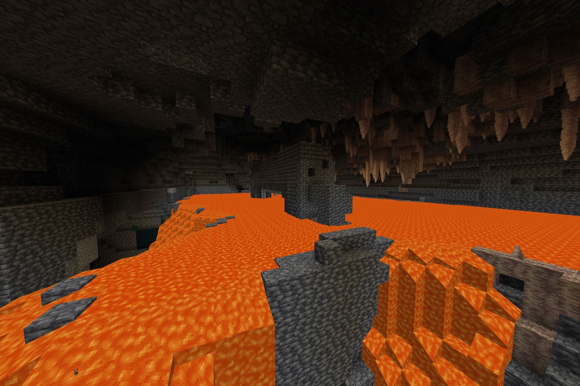 Lava and sculk blocks light the deep dark (Image via u/Loch32/Reddit)