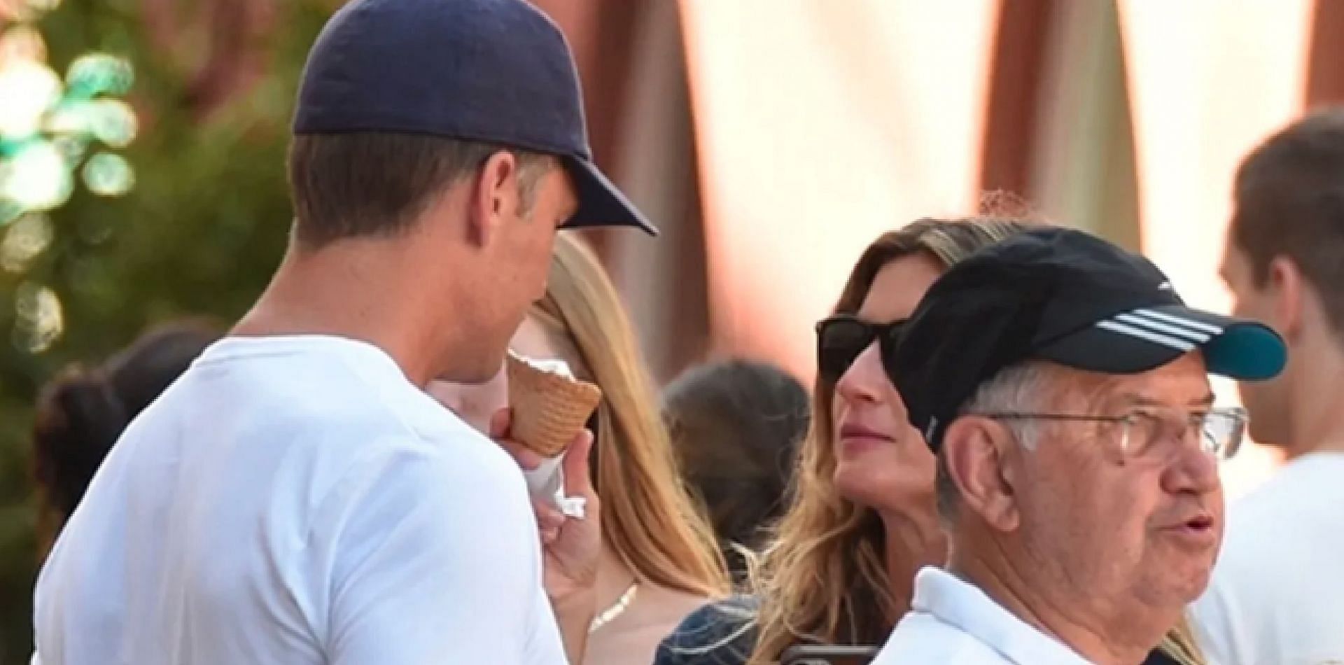 Tom Brady enjoys an ice cream cone - Credit: TMZ.