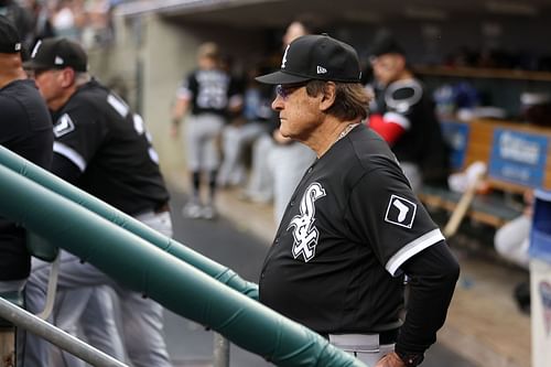 LaRussa watches from the dugout, Chicago White Sox v Detroit Tigers