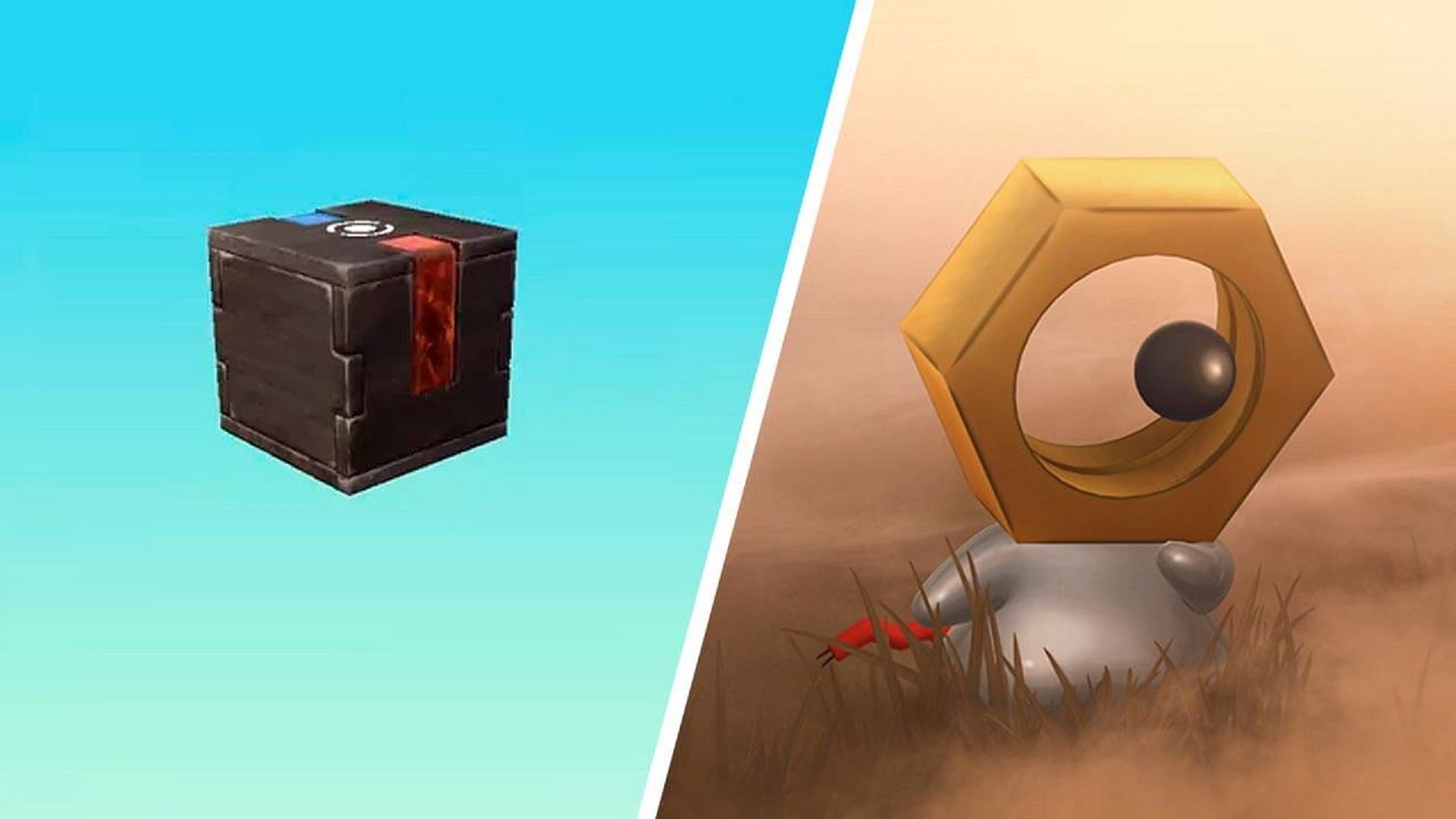 Meltan and a mystery box in Pokemon GO (Image via Niantic)