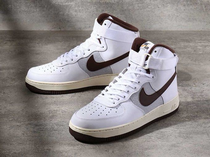 This Nike Air Force 1 High Comes In White And Light Chocolate