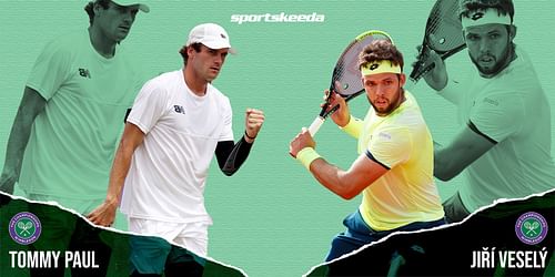 Tommy Paul takes on Jiri Vesely in the third round of Wimbledon