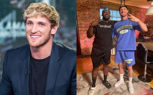 Logan Paul (left) and JiDion with Logan Paul in London (right) (Image credits Getty and @Jidion6)