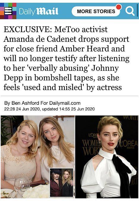 Who is Amanda de Cadenet? Amber Heard's former friend receives online ...