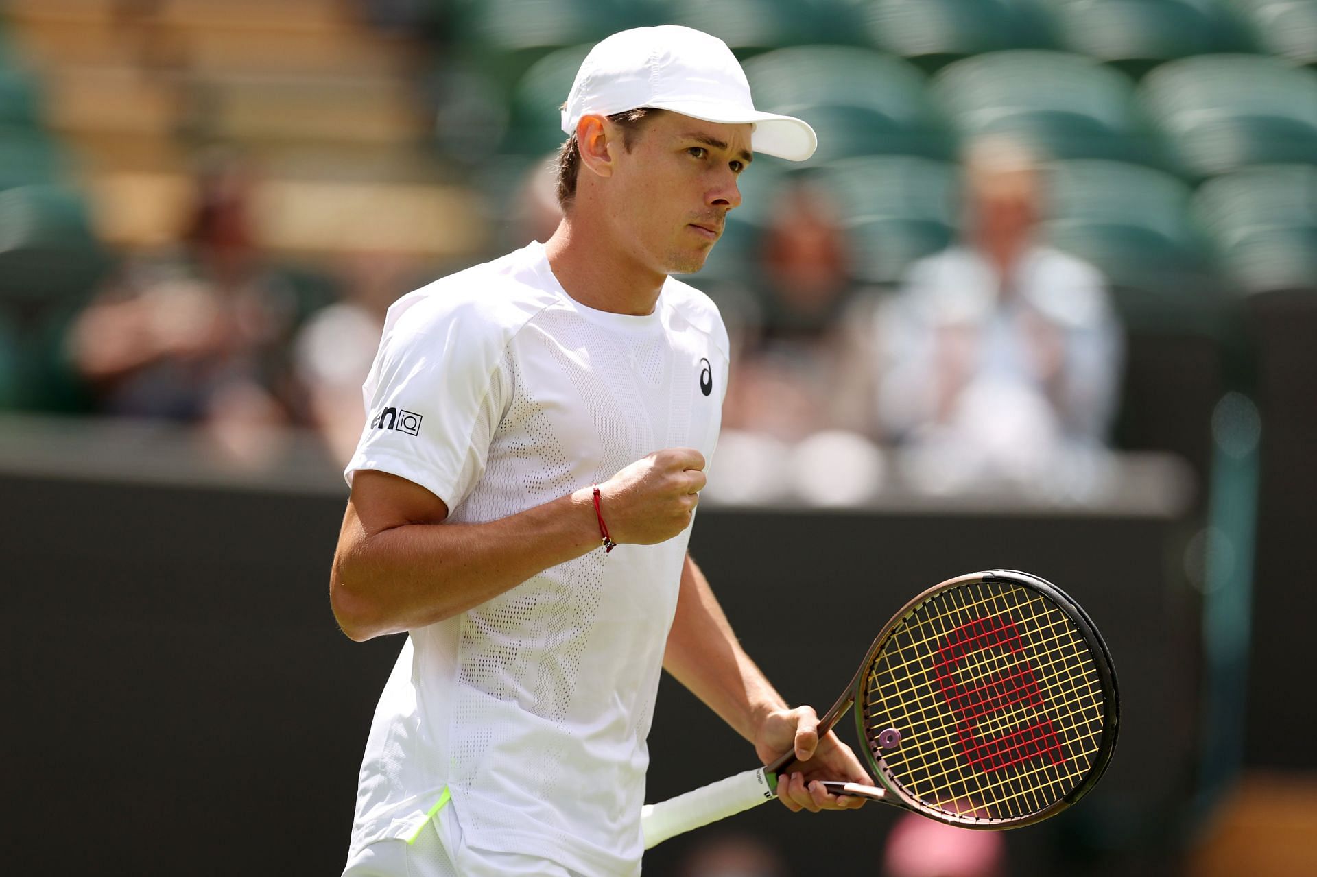 Alex de Minaur in action at the 2022 Wimbledon Championships.