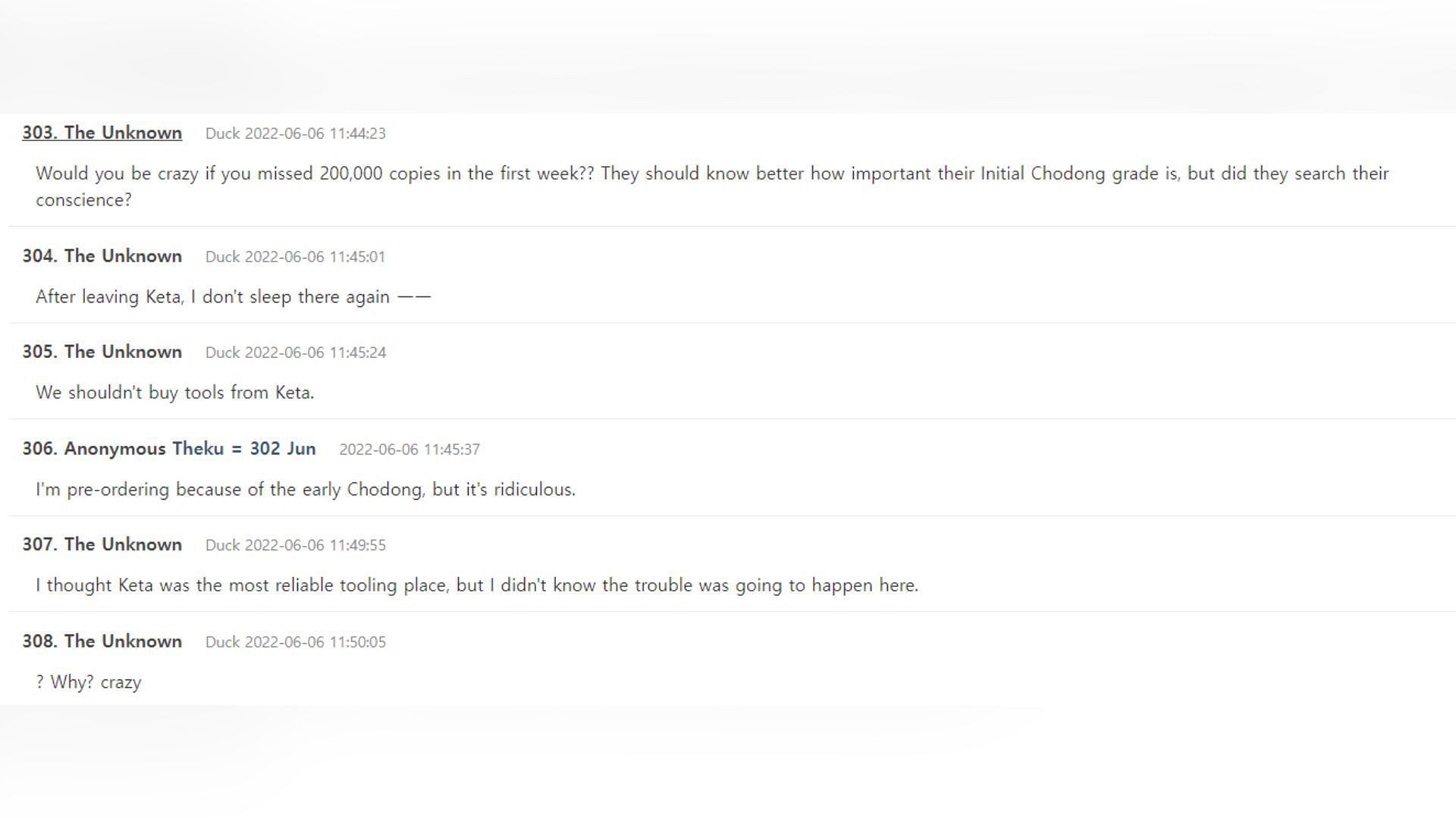 Comments regarding Ktown4u&#039;s alleged goofup (Image via theqoo)