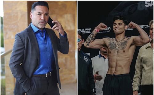 Oscar De La Hoya (left), Ryan Garcia (right) - Images via @oscardelahoya @kingryan on Instagram